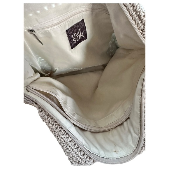 The Sak Multicolor  Raffia Crochet Tote Bag Zip Closure - Picture 8 of 12